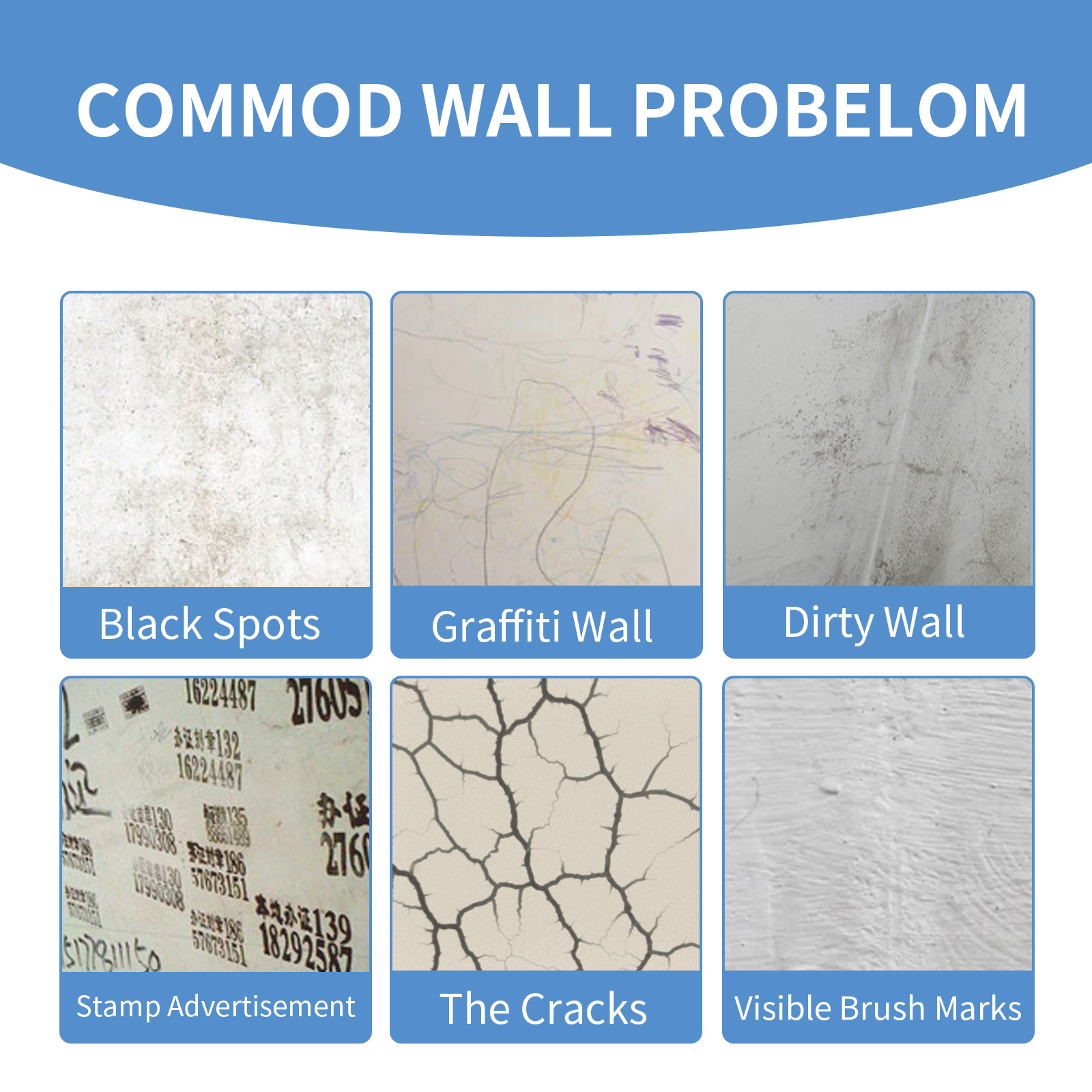 Wall imperfections matched with a wide rolling applicator