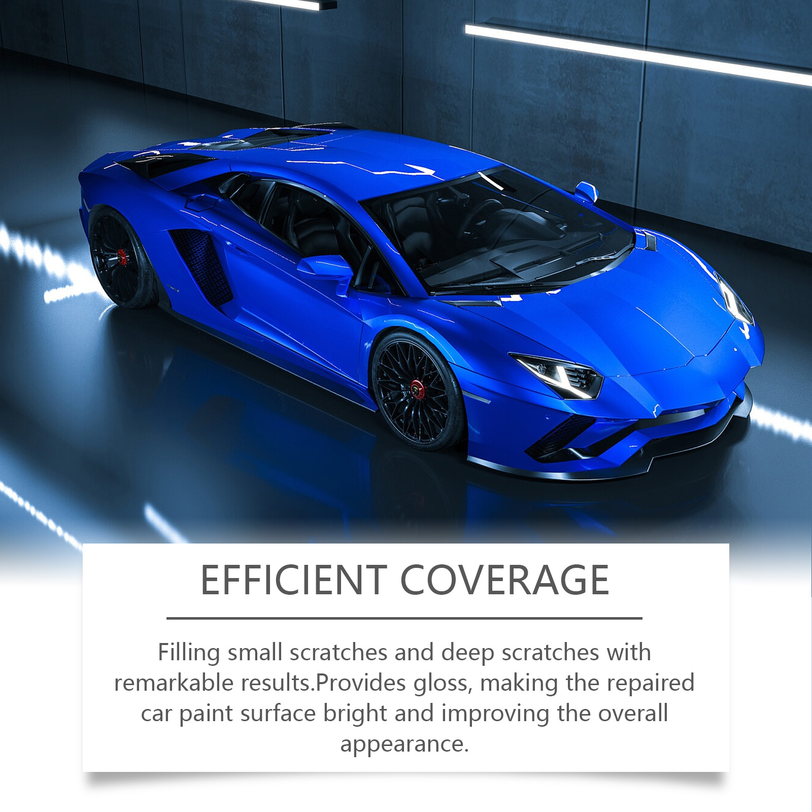 Glossy vehicle surface after cosmetic paint touch-up