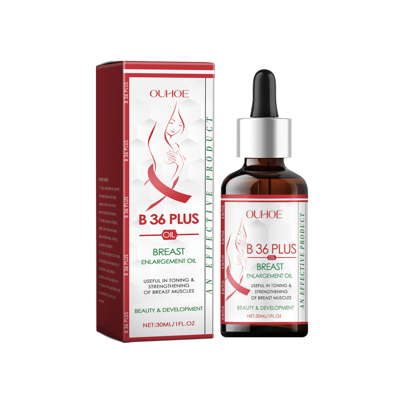 Herbal Chest Essential Oil, Moisturizing Women's Chest Massa