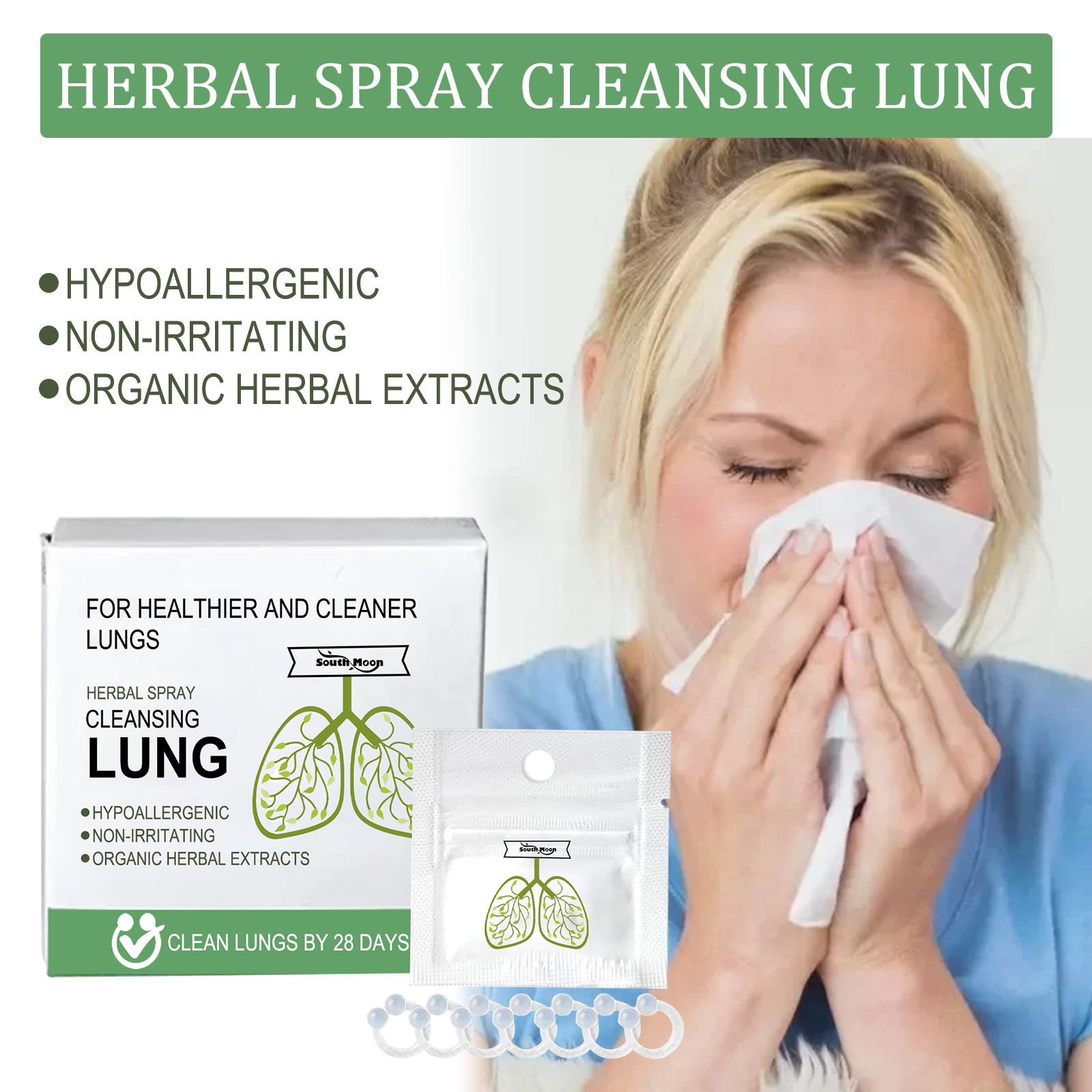 Herbal Spray Cleansing Lung, Nasal Clean Relief And Repair N