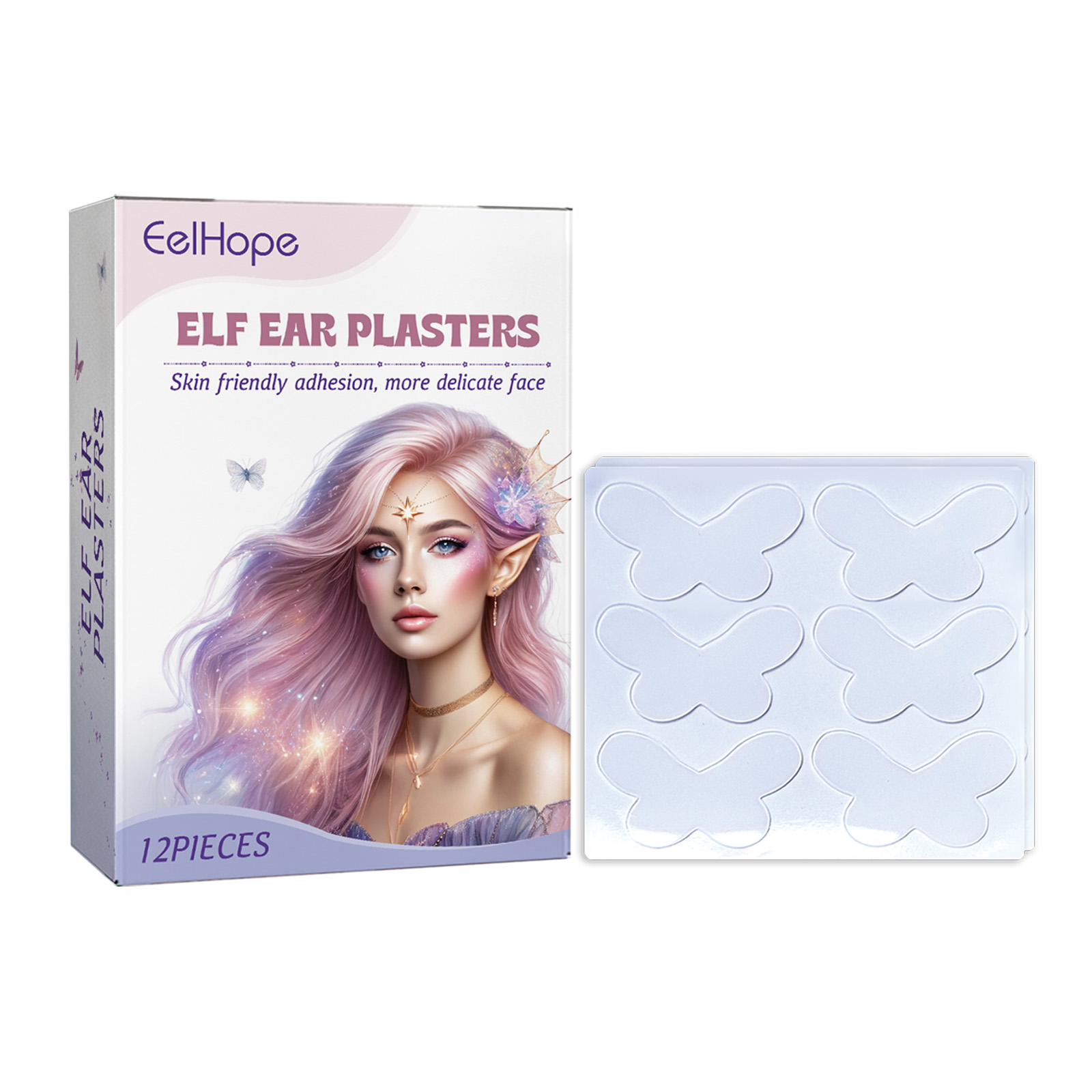 Butterfly Support Ear Stickers Invisible Comfortable Breathable Ear With Air And Face Small Support