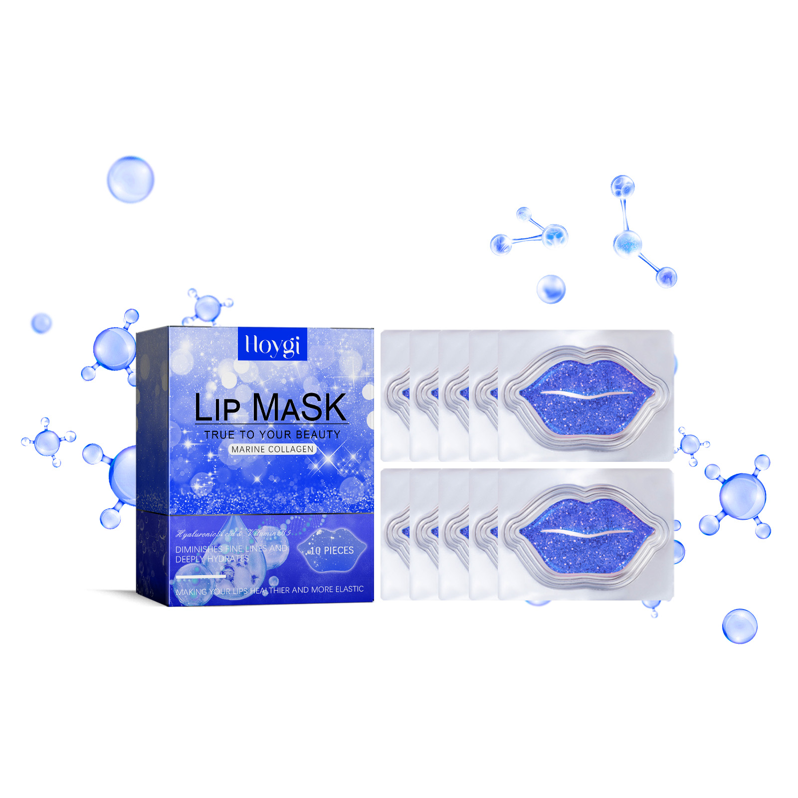 Marine Collagen Lip Mask, Winter Moisturizing And Hydrating Anti-Freeze Cracking Fade Lip Lines Easy