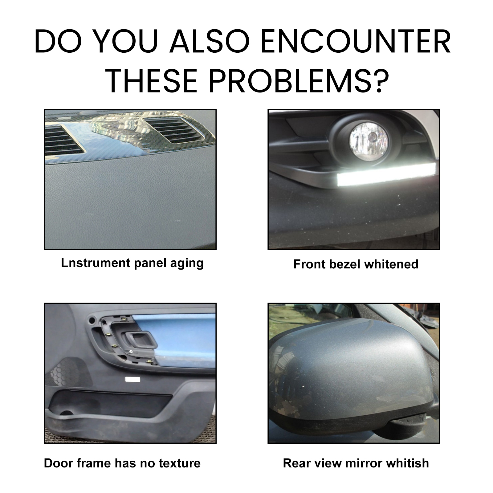 Automotive dashboard bezel and trim restoration examples