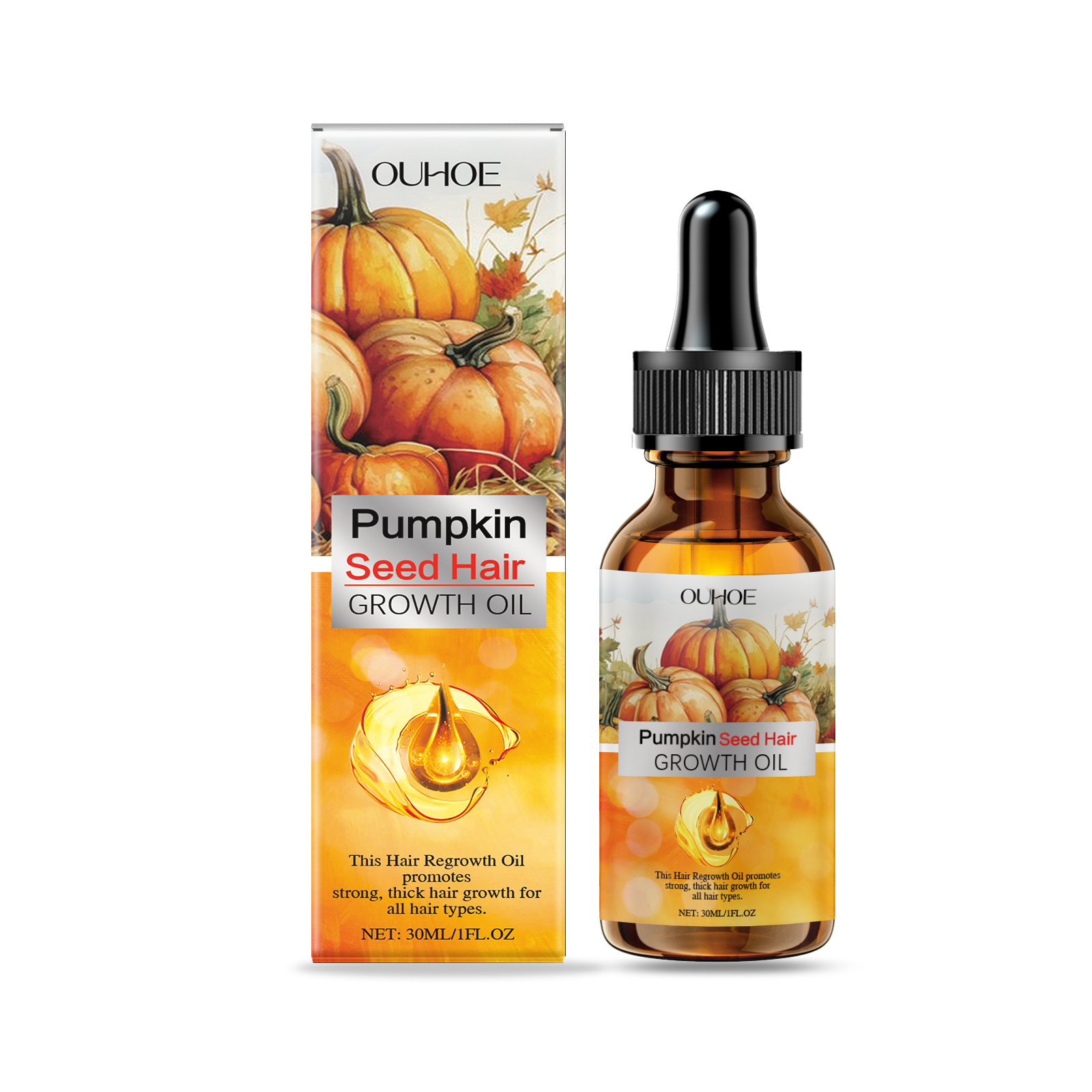 Pumpkin Seed Hair Care Essential Oil Is Bright And Supple, Improves Hair, Nourishes Follicles