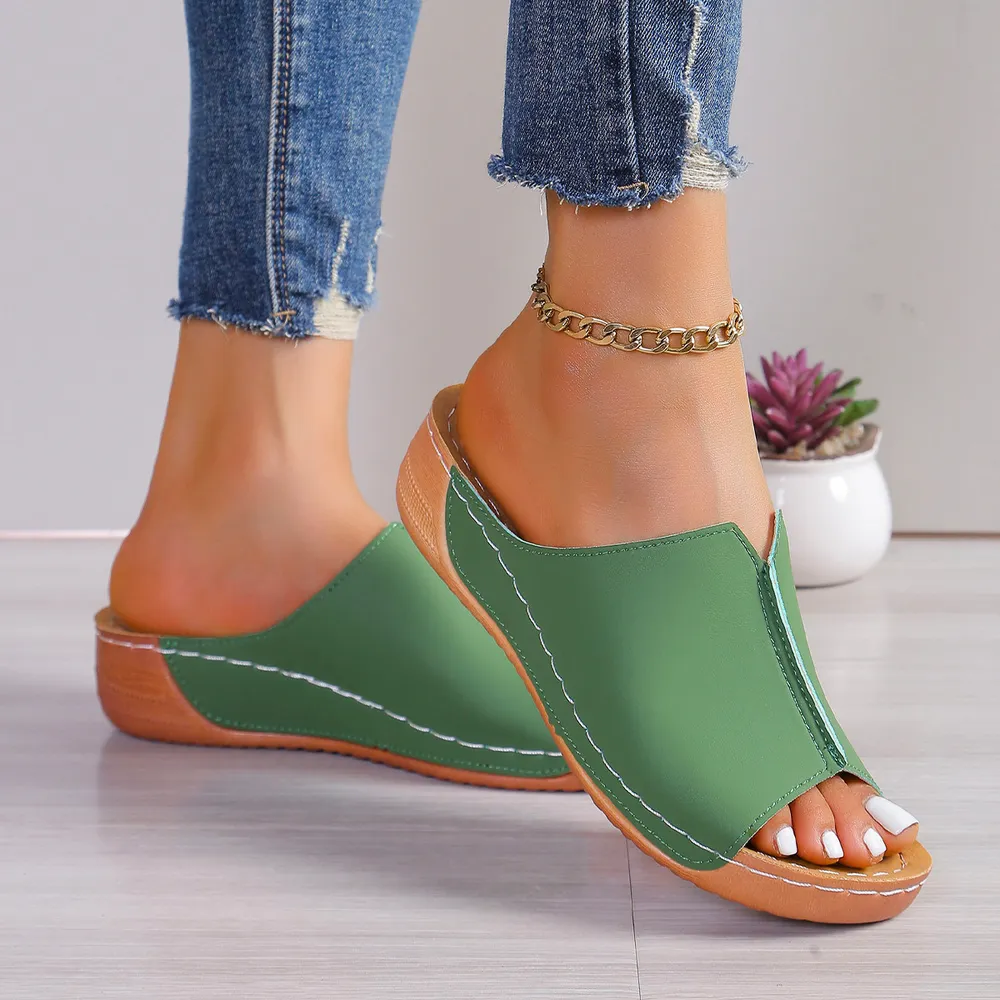 Open Toe Wedge Sandals image 9