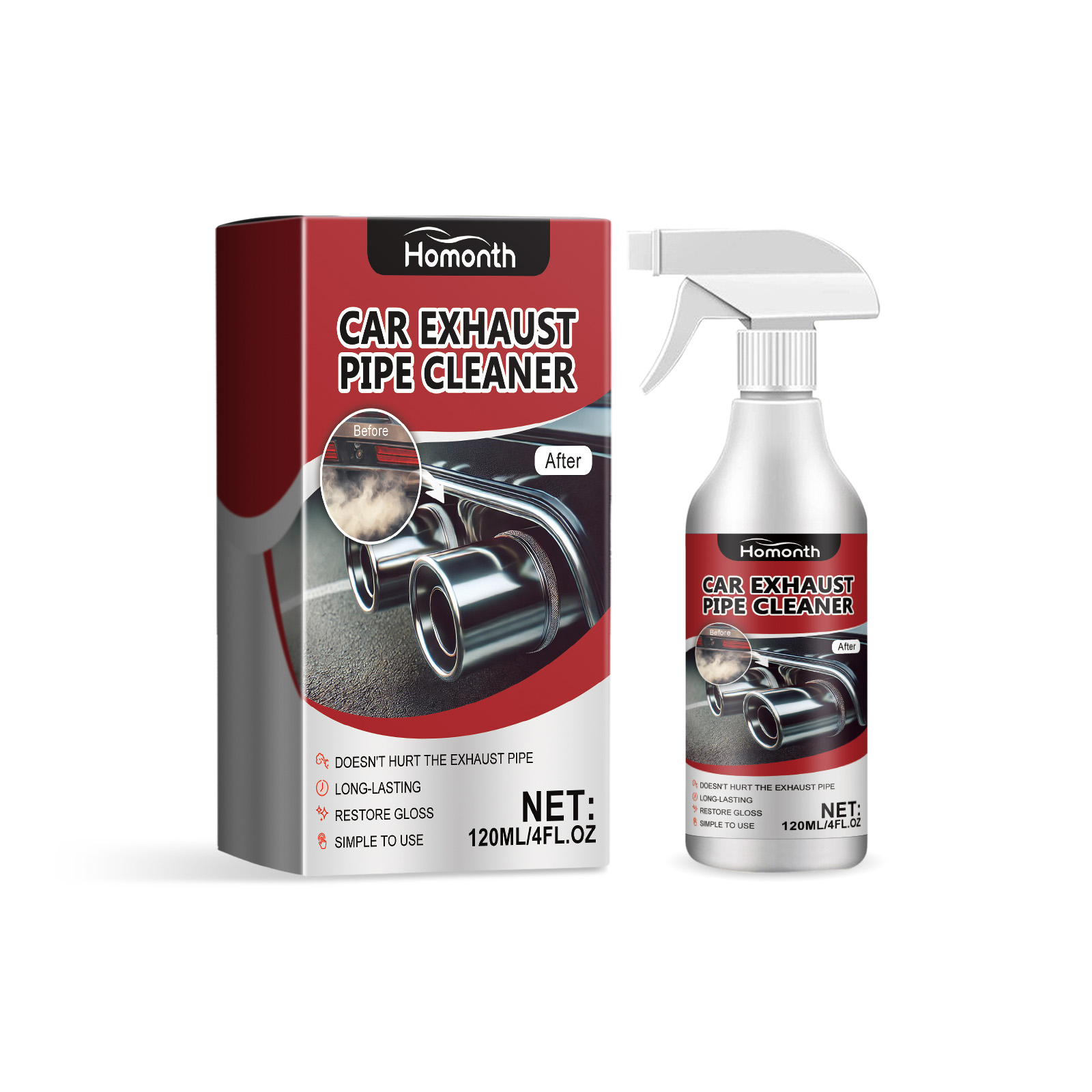 Car Exhaust Cleaner Scrub Spray Car Exhaust Pipe Decontamina