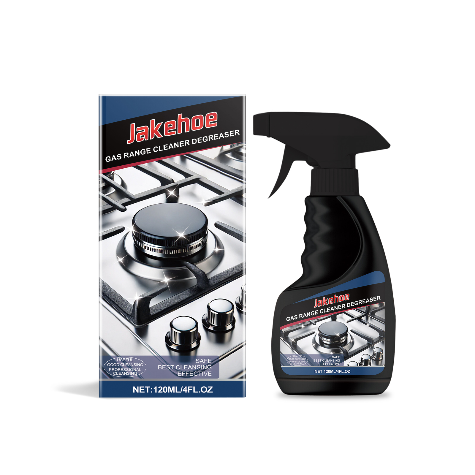 Compact black cleaner with retail carton