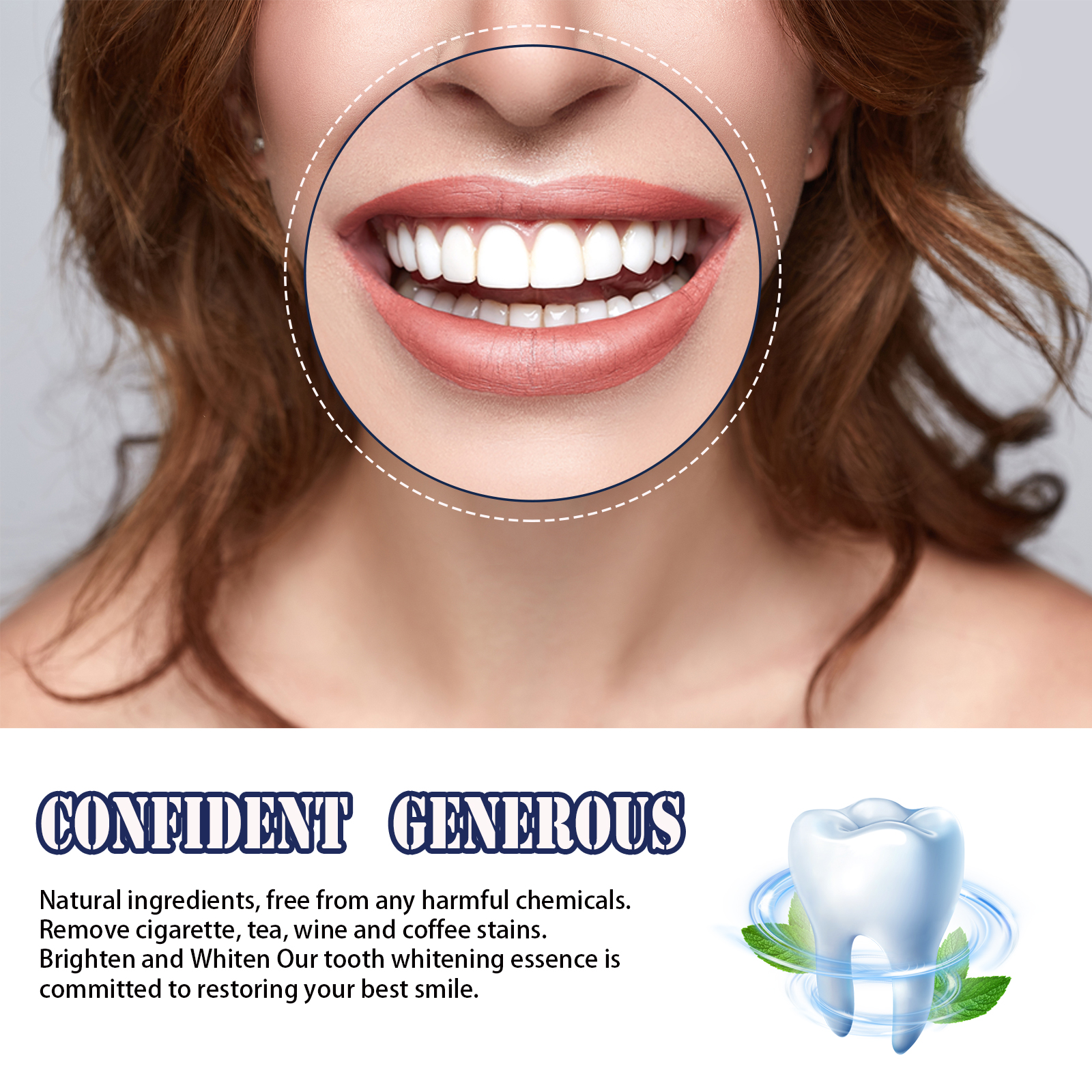 Smiling woman showing bright natural-looking teeth