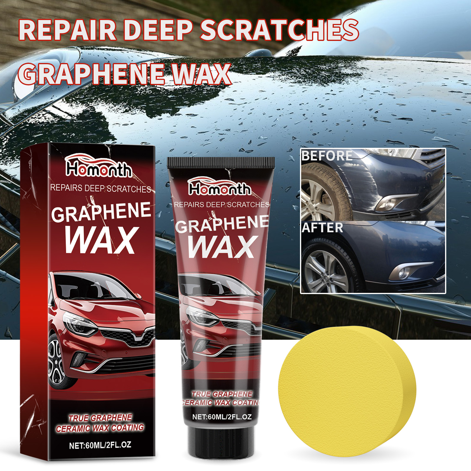 Scratch, swirl, and nail marks shown in comparison