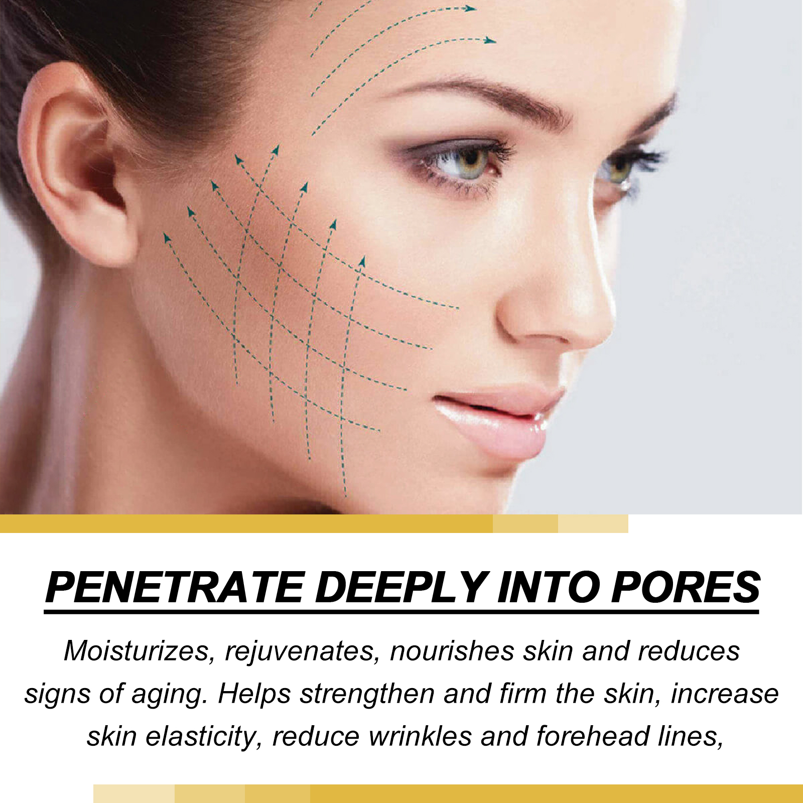 Cheek detail showing advertised moisture and firmness benefits