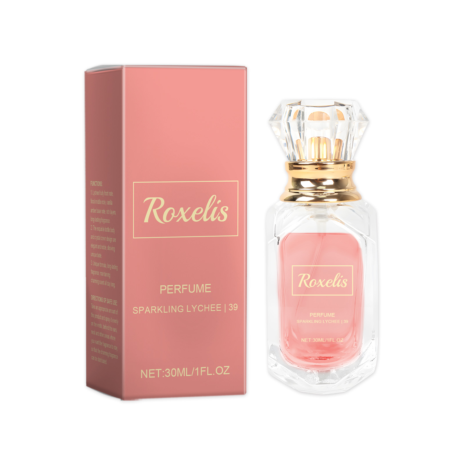 Lychee Crystal Crown Perfume, Elegant Style Fresh Body Scent