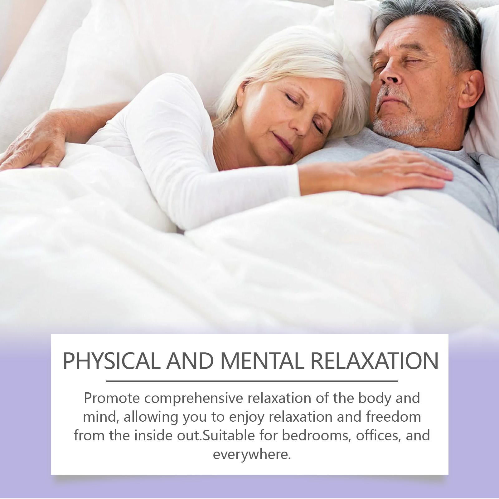 Lavender magnesium sleep spray in relaxed bedroom setting