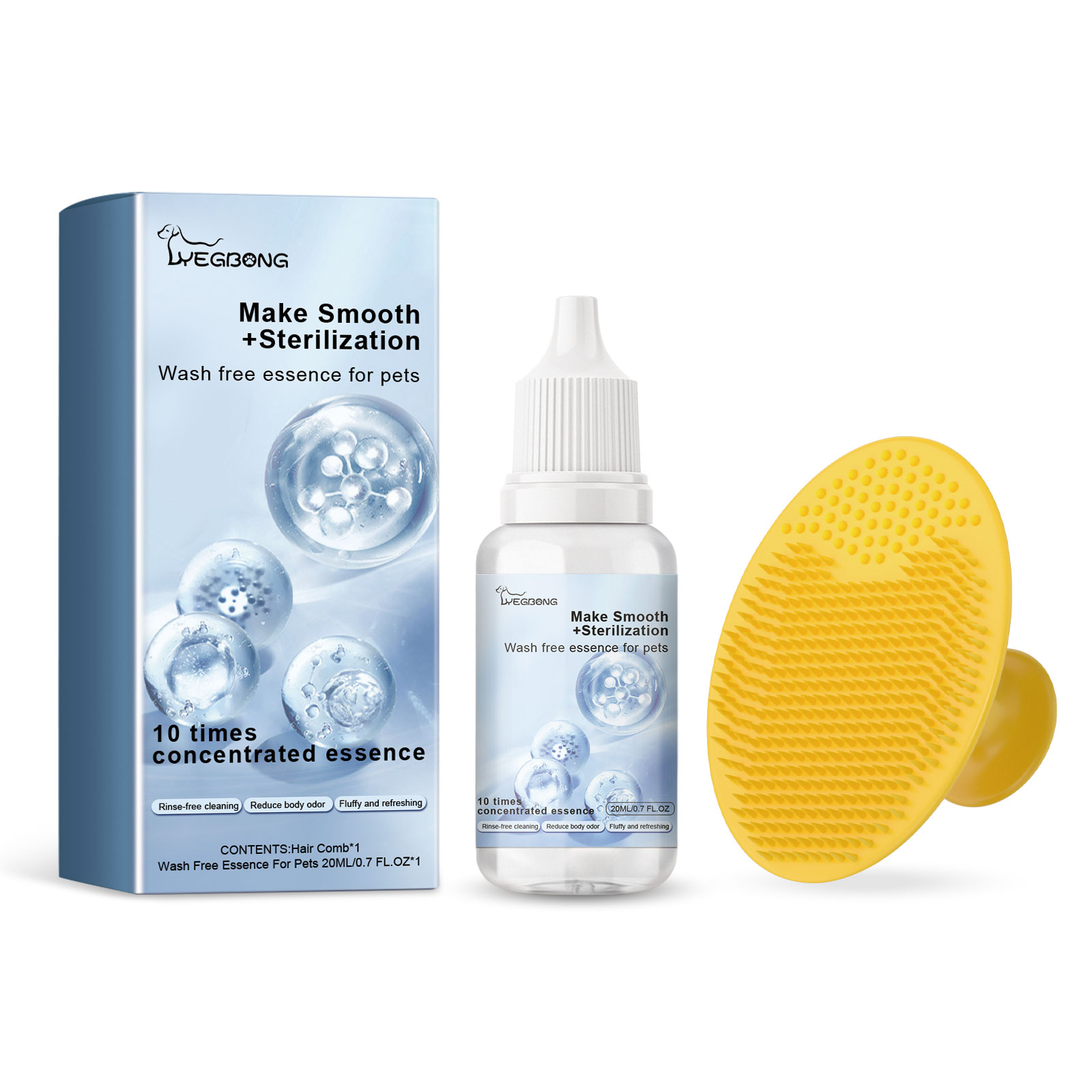Dropper bottle and yellow brush in boxed set