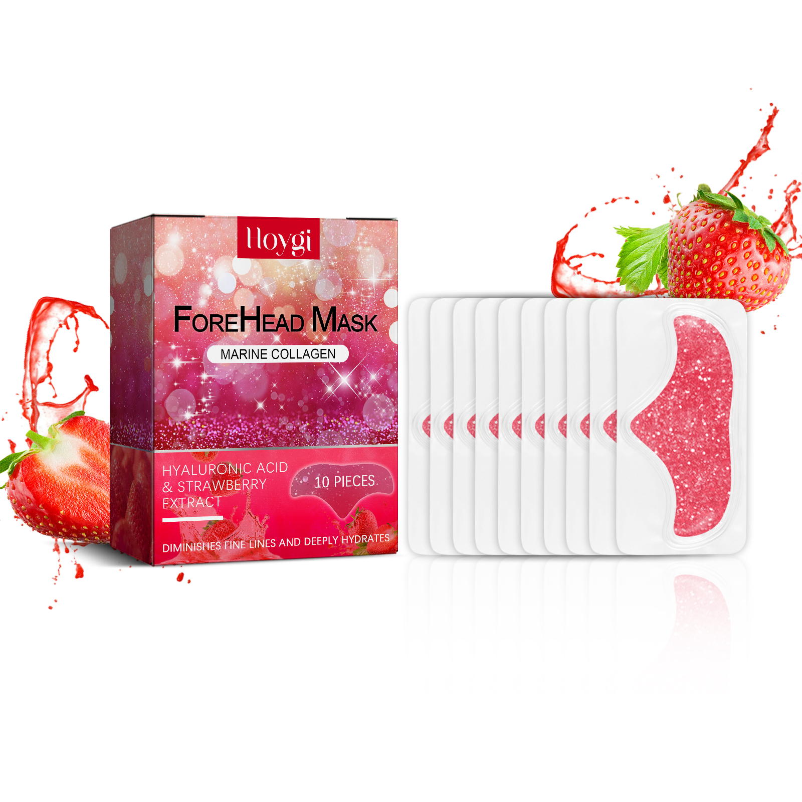 Forehead Mask, Fade Out Fine Lines Filling Water Moist Firming Haun White Full Frontal Facial Skin