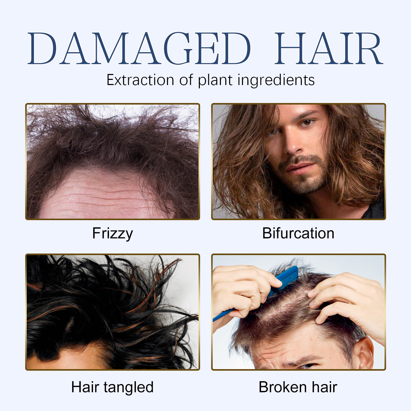 Frizzy tangled and broken hair concerns