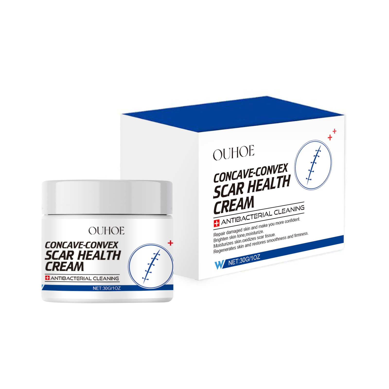 Ouhoe Scar Repair Cream, Gentle Repair Smooth Skin Fade Afte