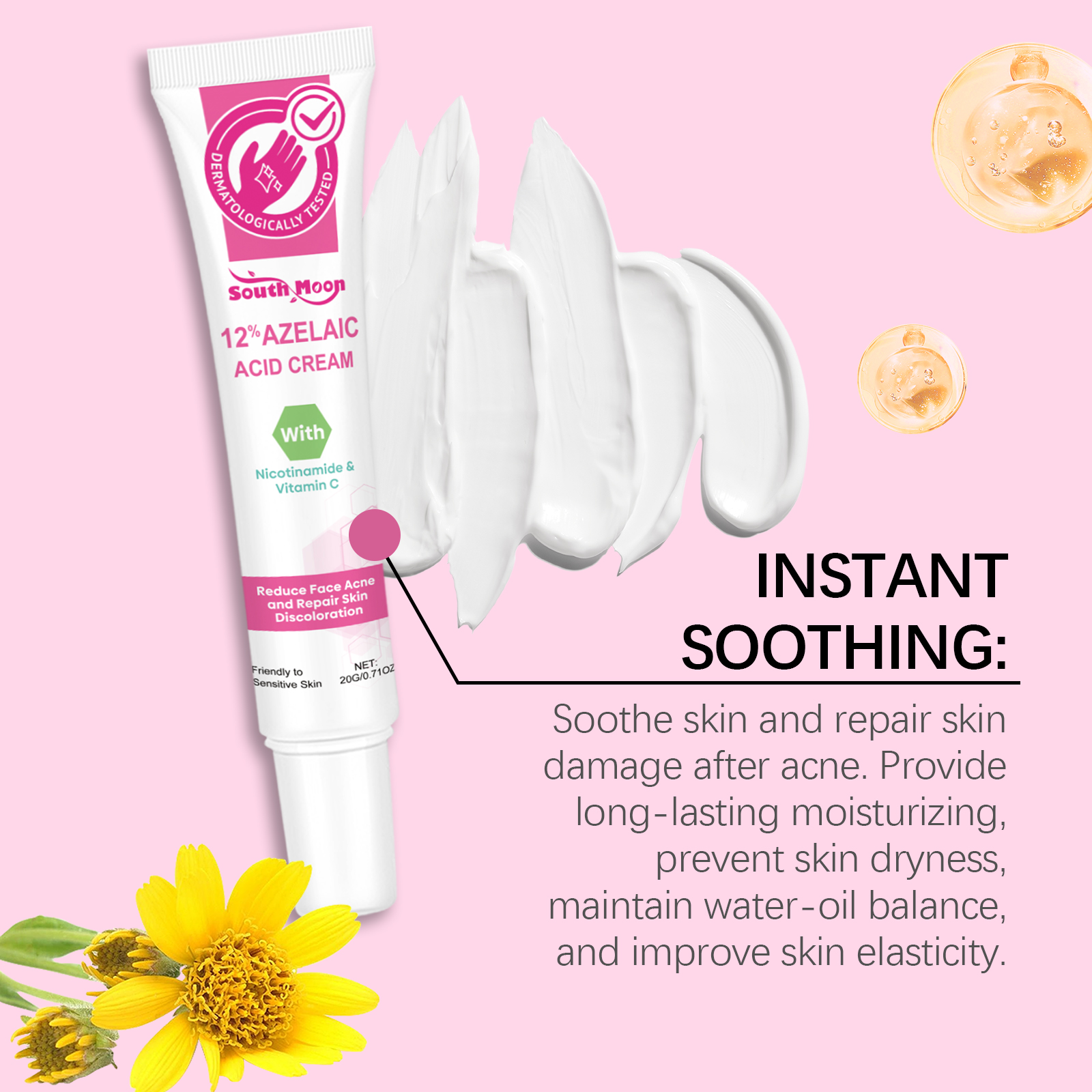 Compact facial cream tube and coordinated retail carton