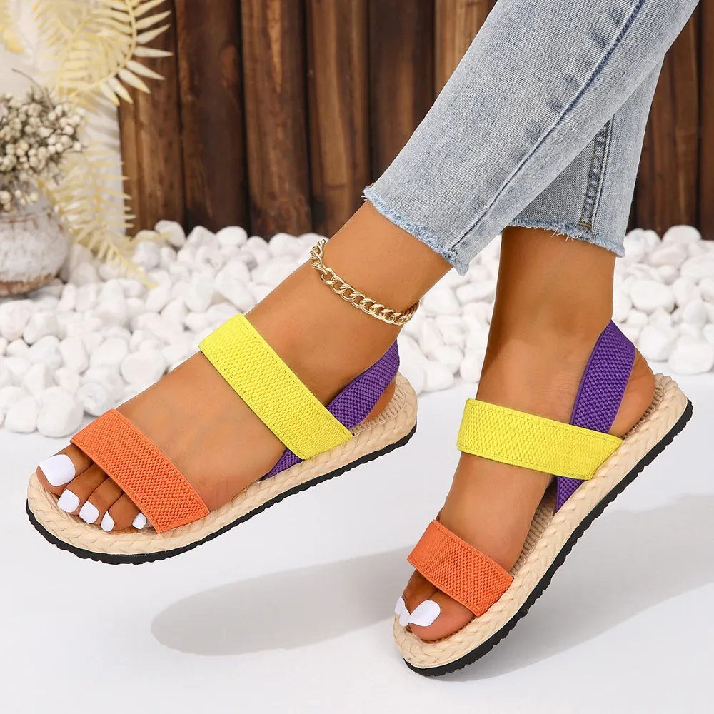 Open Toe Flat Sandals image 7