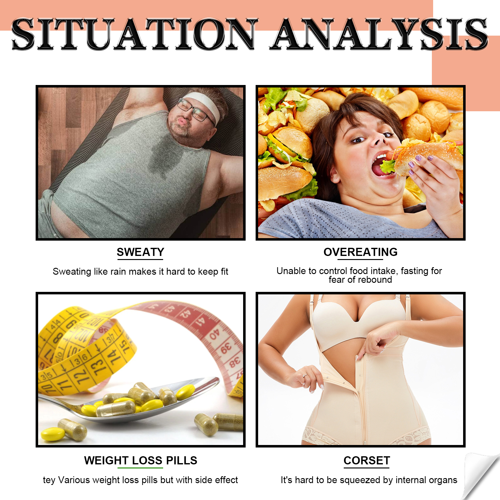 Body shaping concerns shown in lifestyle analysis graphic
