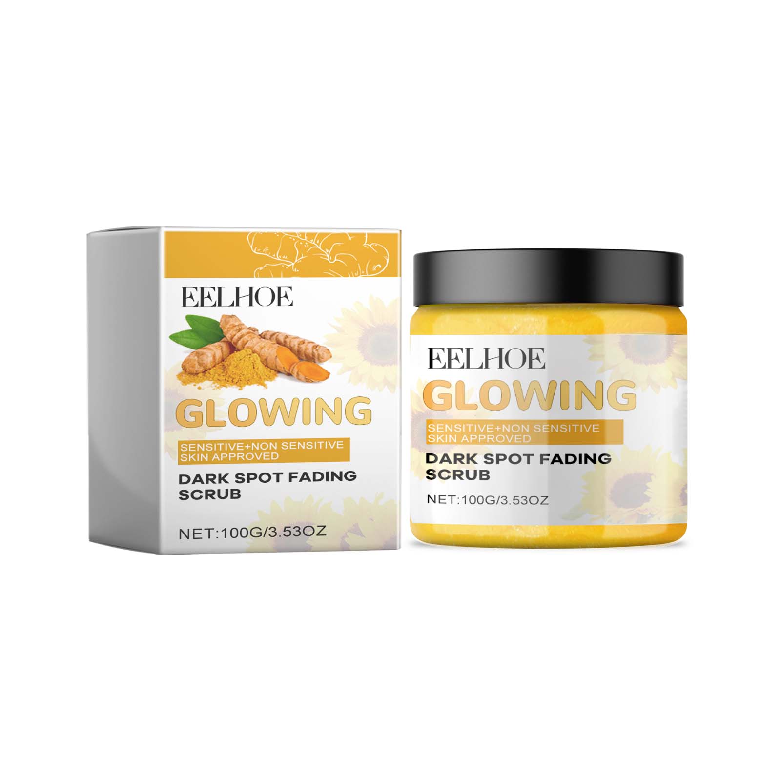 Turmeric Exfoliating Facial Scrub For Deep Cleansing Of Deli