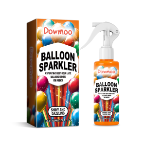 Compact balloon spray bottle with matching carton