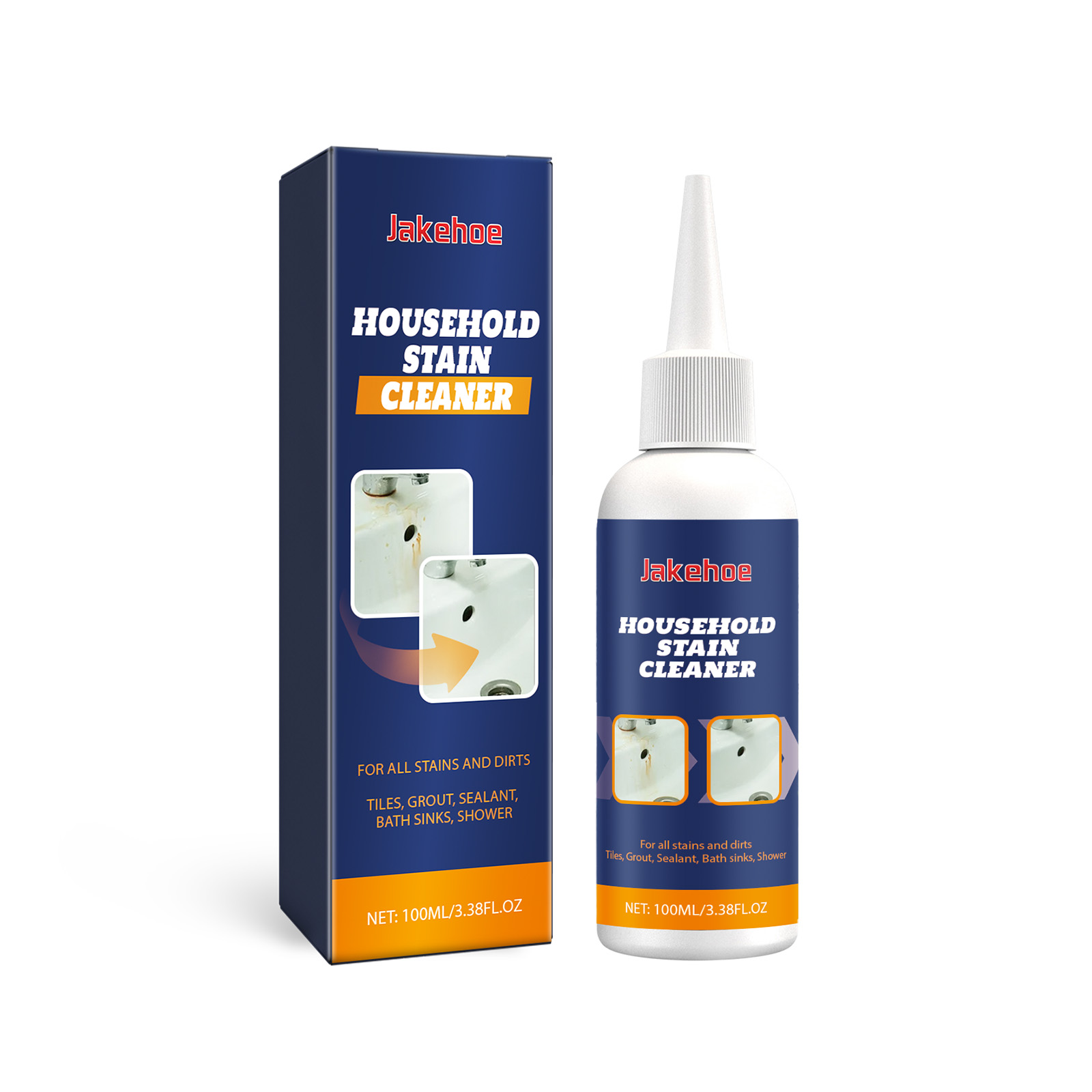 White squeeze bottle and carton showing tapered nozzle