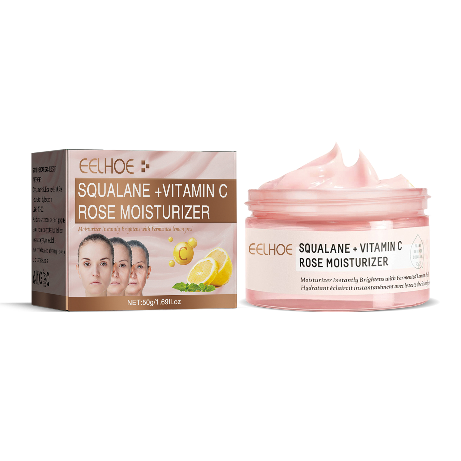Squalane Vc Rose Moisturizing Cream, Anti Dull Moisturizing 
