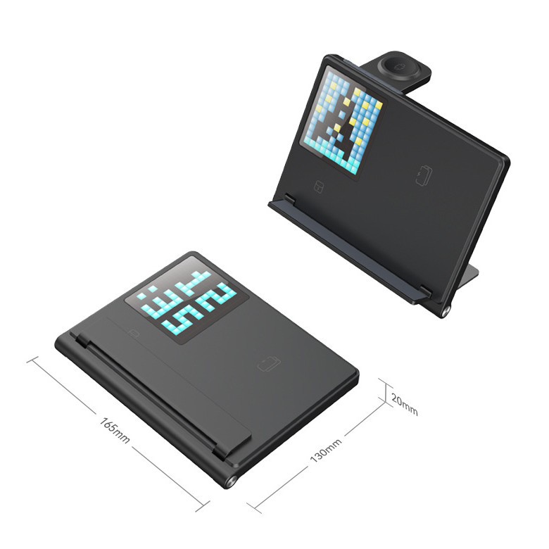 5-in-1 Wireless Charging Dock Ultra Fast, LED Backlit iPhone, Android
