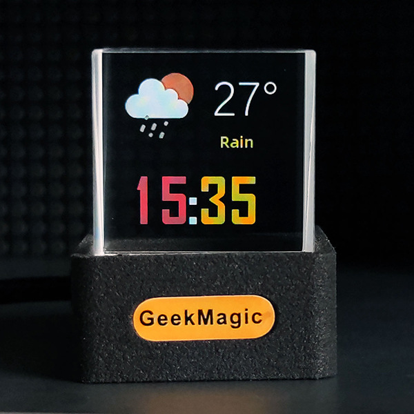 Trend Mini Transparent WiFi Weather Clock Creative Gift Desktop Decoration Display