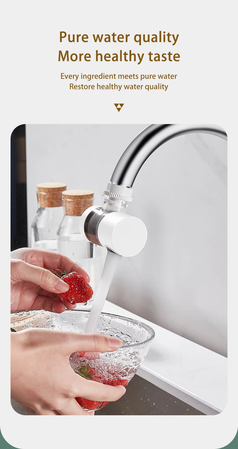316 Stainless Steel Filter Faucet 360 Degree Household Filtration Tap Faucet Water Filter Purifier