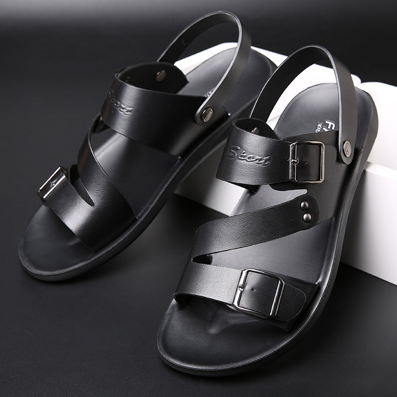 sandals for men beach shoes for men cool slippers for men one shoe dual-use men's sandals image 7