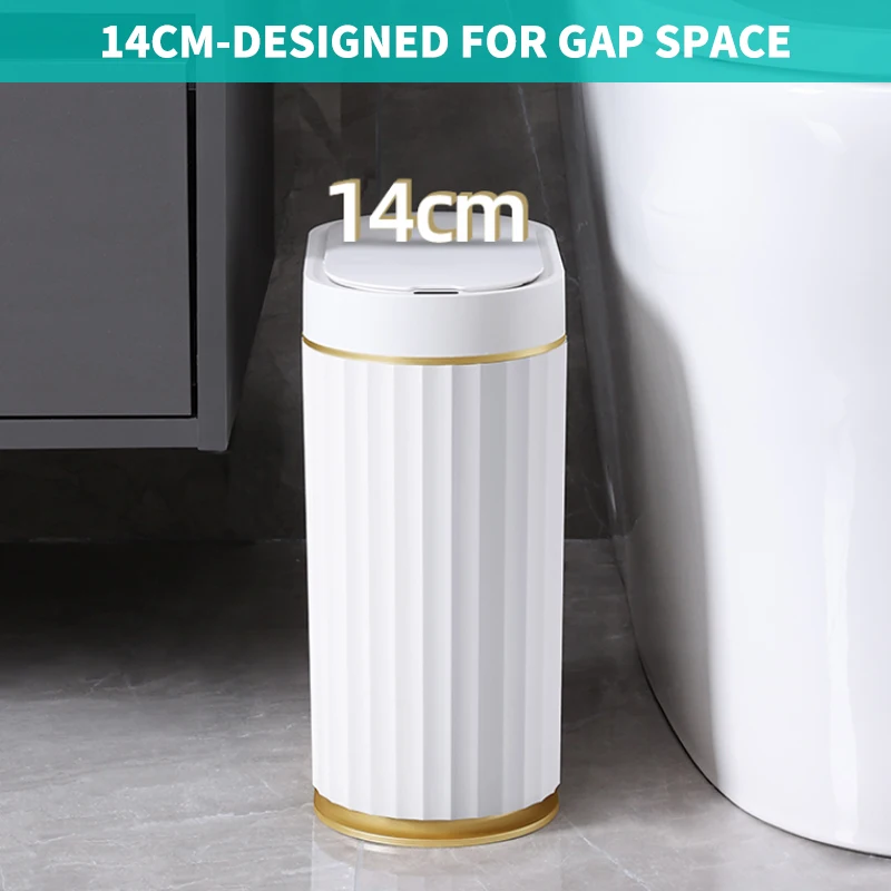 Smart Sensor Trash Can Touchless Sensor Trash Bin Can with Lid Automatic Waste Basket