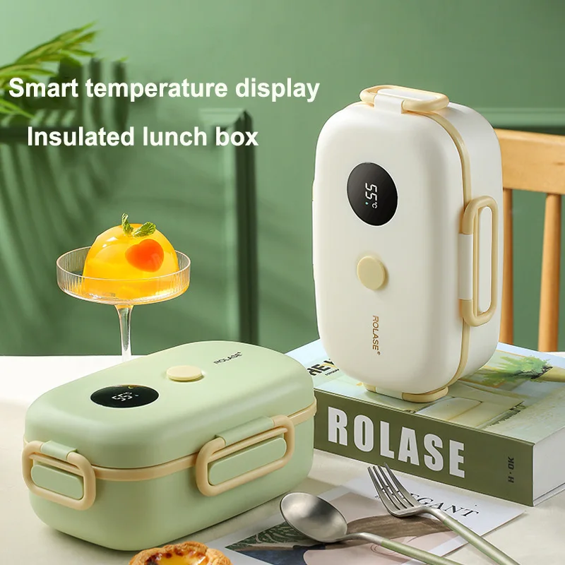 Smart LCD Temperature Digital Display Insulated Lunch Box Portable Electric Lunch Box Box Suitable