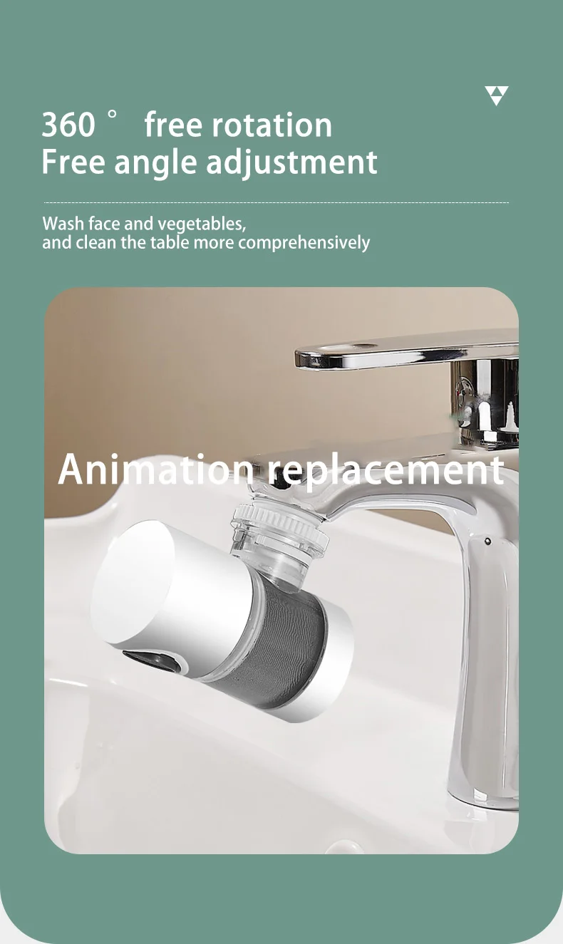 316 Stainless Steel Filter Faucet 360 Degree Household Filtration Tap Faucet Water Filter Purifier