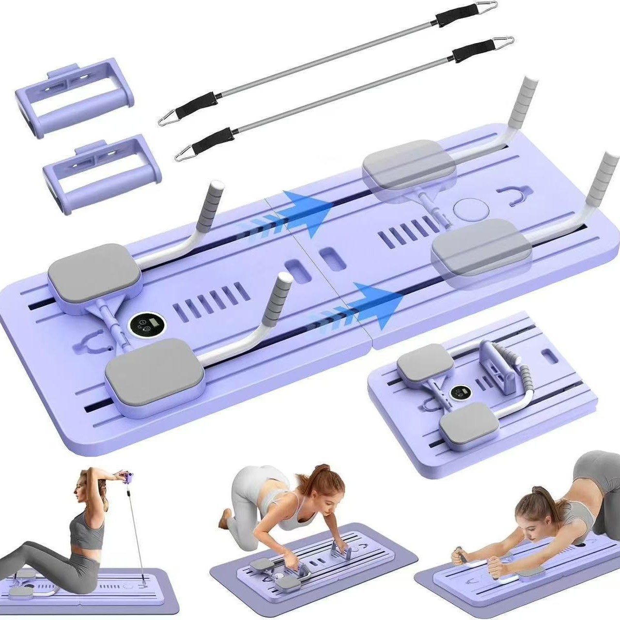 Multi functional belly board foldable Pilates board abdominal trainer chest muscle exercise support