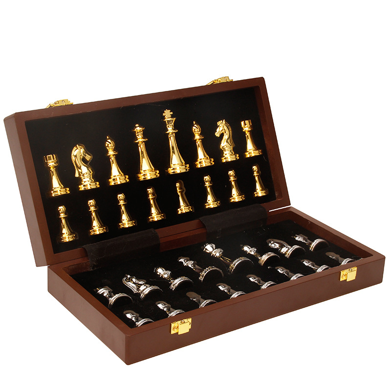 International Chess Metal Chess Folding Set High end Western