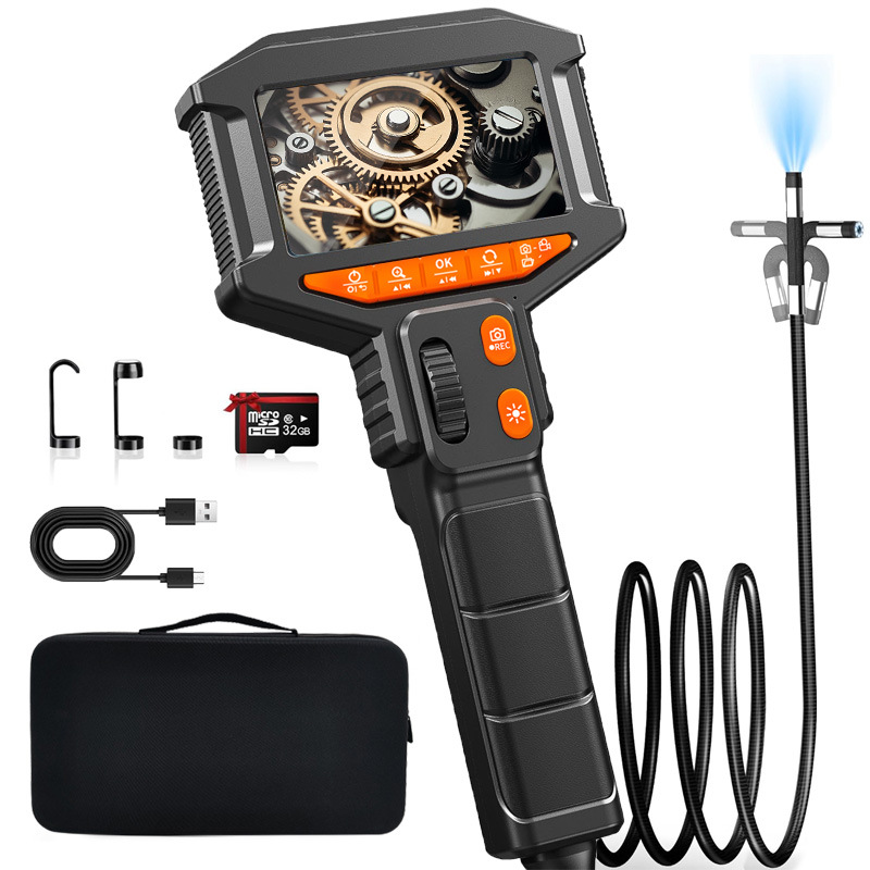Intelligent industrial endoscope high-definition screen pipeline automotive maintenance probe lens