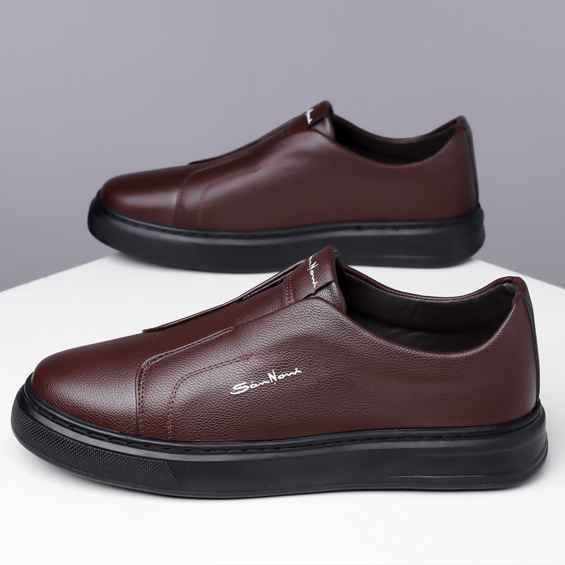 Sneakers with a casual style and anti slip lace up flat bottom with soft sole and soft surface can be easily kicked with one foot image 6