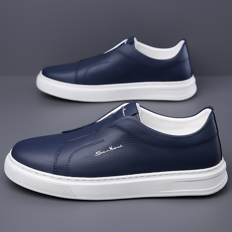 Sneakers with a casual style and anti slip lace up flat bottom with soft sole and soft surface can be easily kicked with one foot image 8