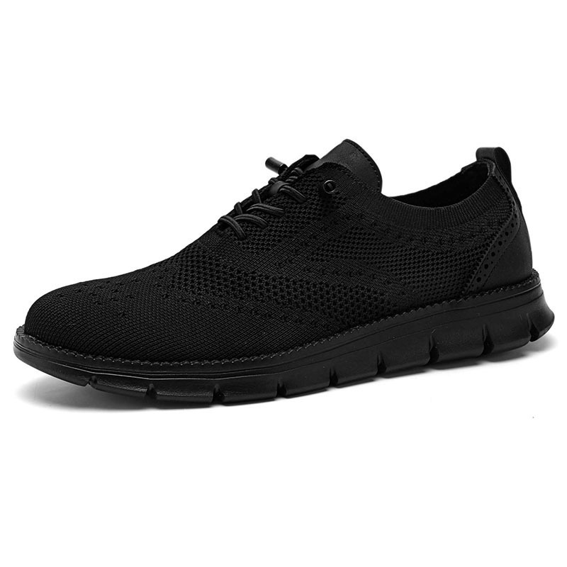 Lightweight lace up casual men's shoes breathable fly woven men's size image 13