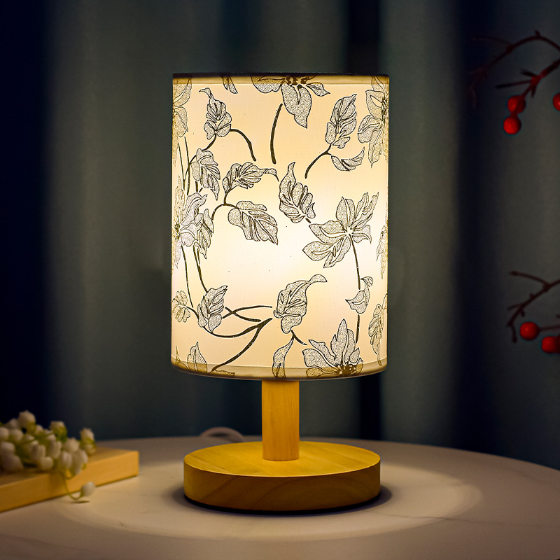 Literary desk lamp bedroom sleeping bedside lamp retro decoration residential dormitory LED night