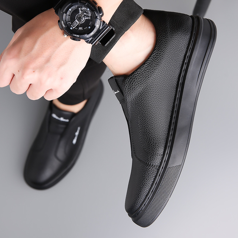 Sneakers with a casual style and anti slip lace up flat bottom with soft sole and soft surface can be easily kicked with one foot image 7