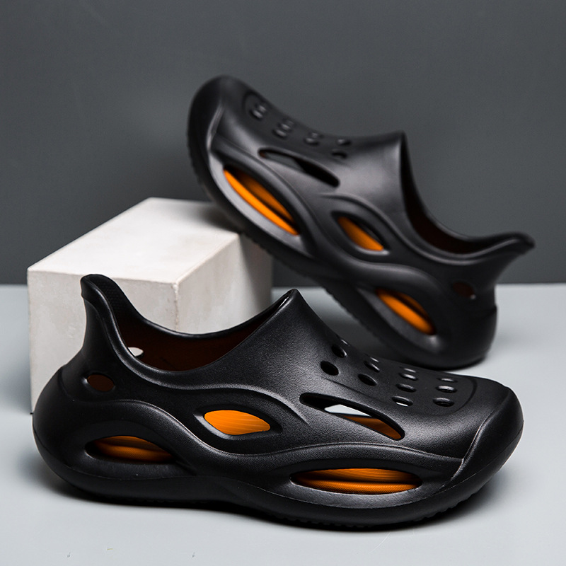 Cave shoes for men summer beach thick soled sandals for men sports and driving dual-use thick soled wear-resistant slippers image 3