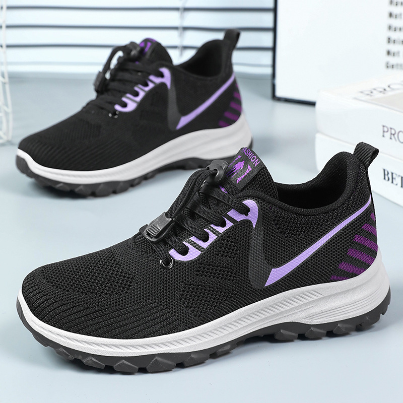 Women's Summer Travel Shoes - Breathable and Comfortable Walking Shoes for Middle-aged and Elderly with Soft Sole Running Shoes for Outdoor Sports