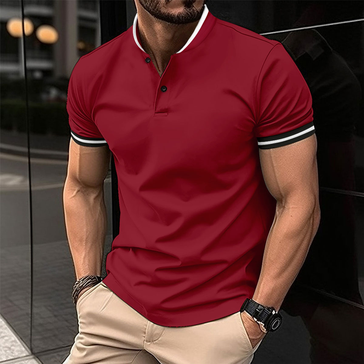 STYLAAR Men's Polo Shirt - Black