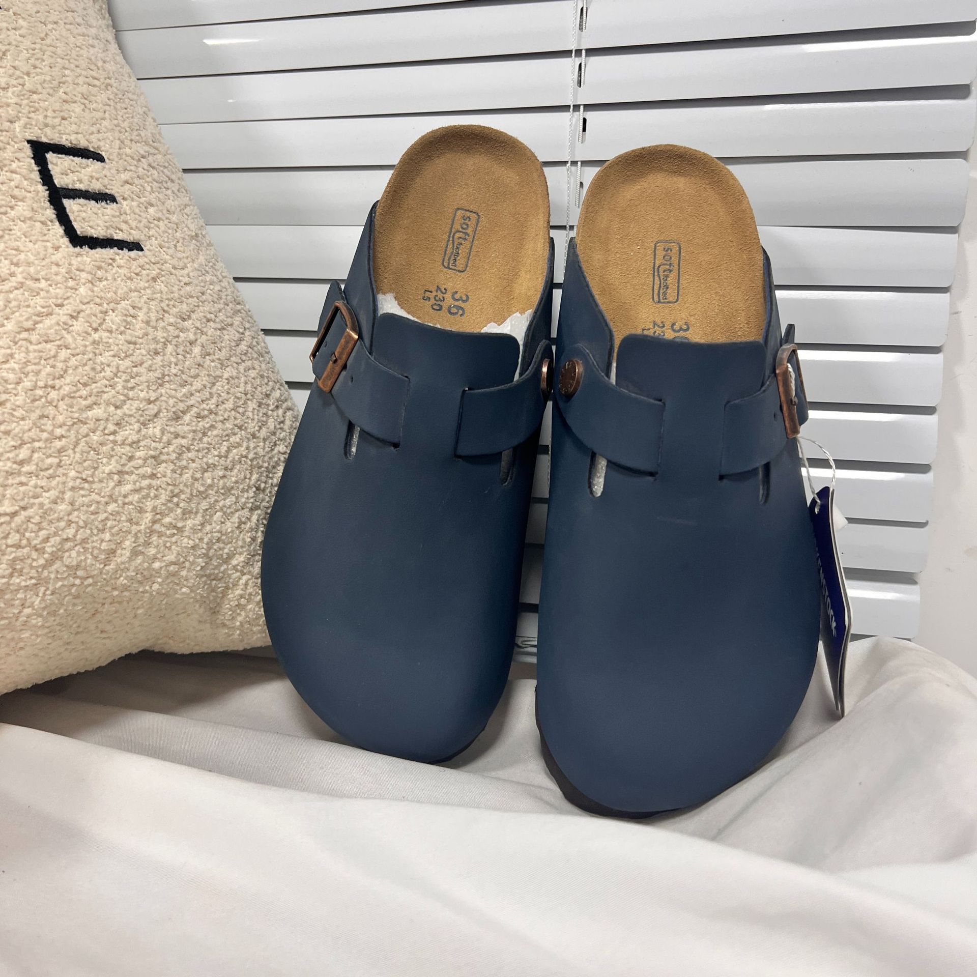 Genuine Leather Round Toe Hidden Heel Closed-Toe Sandals for Women Autumn and Winter Outdoor Wear BK Shoes image 8