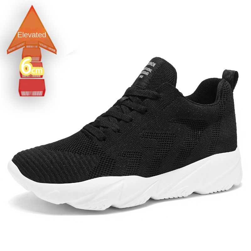 Height-Enhancing 8CM Men's Shoes, Sports Shoes, Spring and Summer Mesh Casual Shoes, Trendy Shoes, Soft Sole Travel Shoes, Student Running Shoes for Men image 6