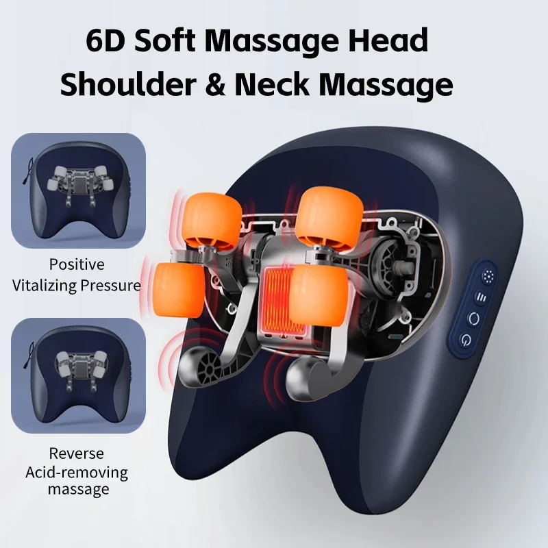 Neck Shoulder Massage Pillow Wireless Electric Car And Home Massager Heating Waist Neck Leg Cervical