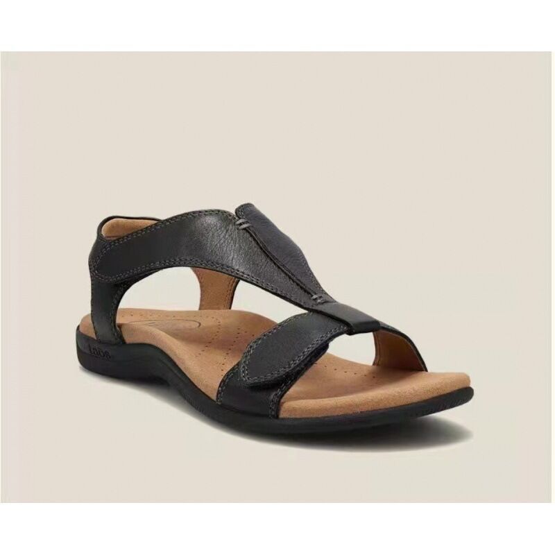 Flat bottomed arch massage Velcro one line casual beach sandals image 8