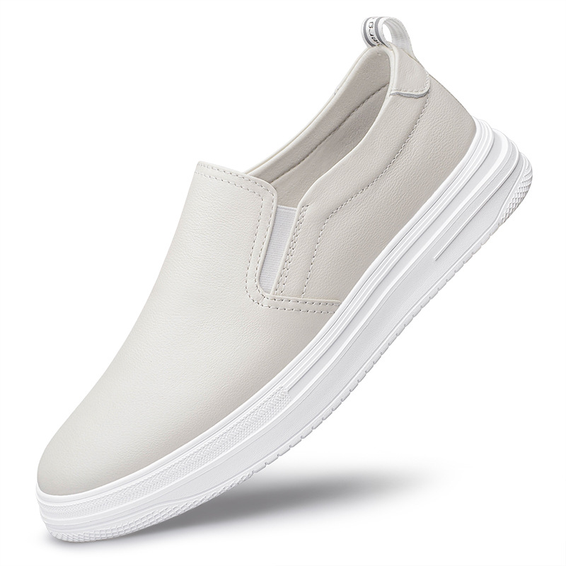 Men's lazy loafers breathable board shoes image 5